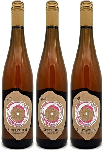 Weingut Gustavshof | 3 Flaschen Gustavshof Rosé | im Geschmack schmeichelt er den Gaumen mit seiner Leichtigkeit und Eleganz | Er tanzt förmlich auf der Zunge 2020 | Demeter | Bio | nachhaltig