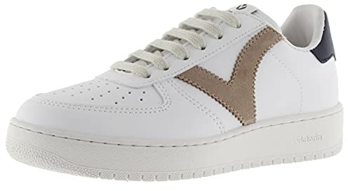 victoria Sneaker Madrid 1258201 | Lederoptik & Farbige Kontrast-Einsätze & Perforierte Zehenkappe für Erwachsene Unisex