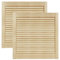 DecoMeister Puerta de Lamas Tipo Persiana de Lumbrera de Celosía de Madera Maciza de Pino para Armarios Frente de Mueble con Listones Abiertos de Dimensiones 594x606 mm Juego de Dos Piezas