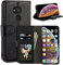 MILEGAO Funda para BQ Aquaris V Funda de Cuero PU Magnético Estilo Cartera de Negocios Funda de Teléfono de Negocios con Ranura para Tarjeta y Soporte para BQ Aquaris VS 13.2 cm-Negro