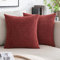 MIULEE 2er Set Kissenbezug Kordsamt Dekokissen Kissenbezüge Sofakissen Dekorativ Zierkissen Couchkissen Kissenhülle Kissen für Wohnzimmer Schlafzimmer 50x50 cm Weinrot