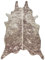 Kunstfell Teppich Kuhmuster beige Taupe mit goldenen Sprenkeln 150x200 cm Bogong