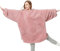 BEDSURE Hoodie Decke mit Ärmeln - Kuschelpullover als Geschenke für Frauen - Tragbare Decke zum Anziehen Erwachsene Kuscheldecke mit Ärmeln Weich Warm Geschenke für Freundin Mütter, Rosa 95x85 cm