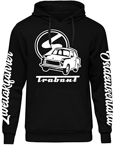 UGLYSHIRT Trabant Ostdeutschland Herren Kapuzenpullover | Zweitakter Hoodie Trabbi S50 S51 Simson Pullover
