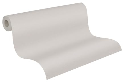 Livingwalls Papier peint intissé Beige/gris uni pour différentes pièces de vie sur 10,05 m x 0,53 m – 5,33 m² – Fabriqué en Allemagne