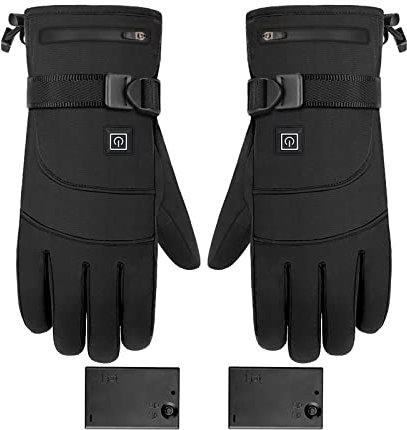 Hiking Heated Gloves Winter Outdoor Camping Heated Gloves Hunting Gloves Three Stop Temperature Control Heated Gloves Sports Gloves Mens Waterproof Gloves (B, One Size)