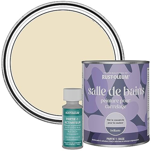 Rust-Oleum Beige Water-Resistant Bathroom Tile Paint in Gloss Finish - Featherstone 750ml