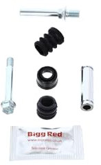 Bigg Red - Bremssattel Schiebestift Führung Set - Vorne Links & Rechts - Inklusive 1 Gewinde- Stecker, 1 Hohl Bolzen, Schieber Gummi & Fett - Kompatibel Wählen Sie Modelle - 1436X