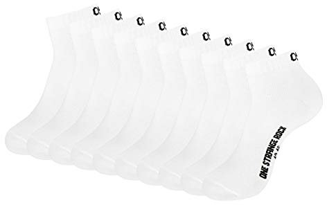 ONE STRANGE ROCK Quarter Socken Kurzsocken Herren Damen 5, 10, 15, 20, 30 Paar, Farbe:Weiß - 5er Pack, Größe:35-38, Artikel:-100 snowflake