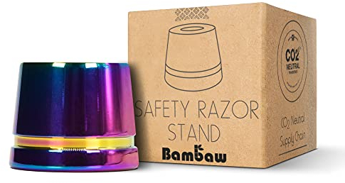 Bambaw Rainbow Safety Razor Stand | Does Not Fit All Safety Razors | Razor Holder Shave Stand | Double Edge Razor Stand | Razor Stand Holder | Shaving Stand