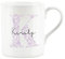 Personalised Bone China Mug - Floral Pink Letter K Initial Gift - Small Coffee Tea Cup Present