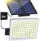 Realky Solarlampen für Außen mit Bewegungsmelder, IP65 Wasserdichte Solar Strahler mit 5m Kabel für Garage, Garten, Hof, Stufen, Haustüren