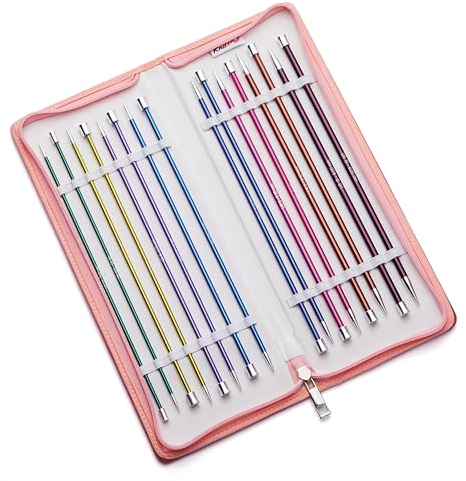 KnitPro Einspitz-Stricknadel-Set – Zing (35 cm) – 2,50–6,00 mm, Bunt