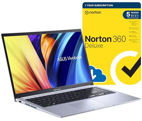 ASUS Vivobook 17 X1704VA 17.3-inch Laptop (Intel Core i3-1315U (13th Gen), 8 GB RAM, 512 GB SSD, Windows 11 Home) includes Free Norton 360 Deluxe Antivirus Software