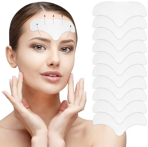 LOPHE Patch anti-rides pour le front, 10PCS Coussinets Anti-rides en Silicone, nti Rides Front, Patch Anti Rides Visage pour Front, Yeux, Joues