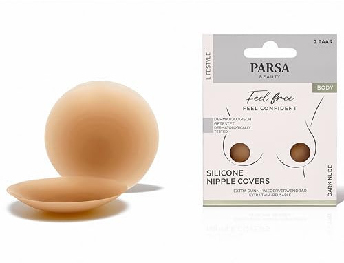 PARSA BEAUTY Nipple Cover, Unsichtbare BH-Alternative für A-D Körbchen | Wiederverwendbar & wasserresistent, 100 % blickdicht, Nippel Cover Damen, Ultimatives Freiheitsgefühl, Hoher Tragekomfort