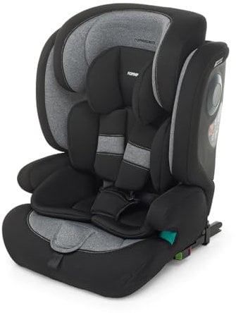 Foppapedretti Seggiolino Auto Tender I-Size da 76 e 150 cm di altezza, Test di impatto laterale Safe Body Protection, Doppia Omologazione (con e senza Isofix), Protezione Comfort Kid Pad, Carbon