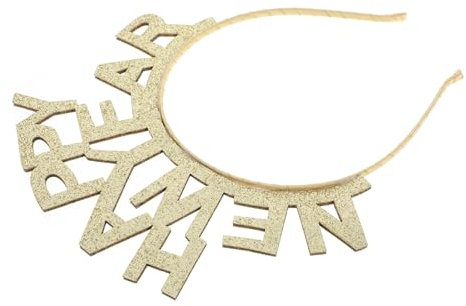 NAMOARLY Stirnband für neue Jahr 2024 Silvester Tiara Ornamente-Quiz Badezimmerdekorationen Haarschmuck für die Neujahrsparty Requisiten für Fotoautomaten Weihnachten schmücken Zubehör