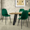 ML-Design Esszimmerstühle 4er Set, Dunkelgrün, Küchenstuhl mit Samtbezug, Wohnzimmerstuhl mit Rückenlehne, Polsterstuhl mit Metallbeinen, Ergonomischer Stuhl für Esstisch, Esszimmerstuhl Scandinavian