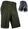 Wulibike Radhose Herren MTB Hose Kurz Fahrradhose Gepolstert 2 in 1 Mountainbike Shorts für Männer mit Polsterung Fahrrad Radfahrhose Reißverschlusstaschen Grün XXL