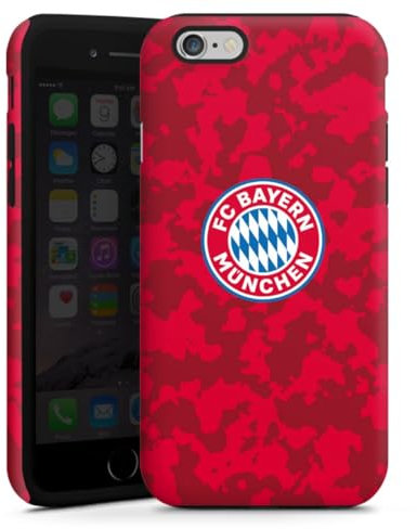 DeinDesign Panzer Handyhülle kompatibel mit Apple iPhone 6 robuste Outdoor Hülle Schutzhülle matt FC Bayern München Camouflage FCB