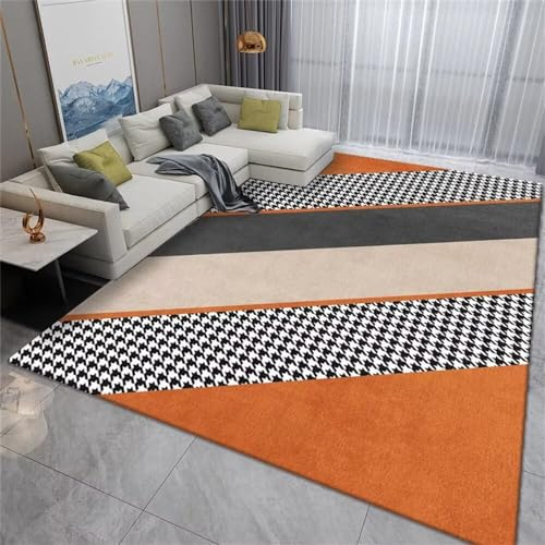 deko Zimmer Tumblr gemütliche deko Super weich Orange-graues geometrisches Design unregelmäßiges Muster Sofa Zubehör lässig und langlebig gameing Room deko teppiche 60x120cm