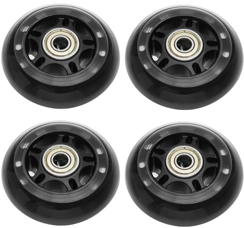 YINETTECH 4 Stück PU-Rädern mit 608ZZ-Lagern Vordere Anti-Kipp-Radbaugruppe für Roller Elektrostühle Skateboards Drift-Autos 72 X 24 Mm