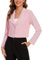 LADI TREND Blazer court à manches longues avec revers cranté et doublure sur le devant pour femme, robe habillée avec un bouton pour mariage, événements professionnels, P_rose, XL