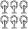 6 STK M8-30mm T-Nut Adapter, T-Nutensteine Dachträger Dachbox, Edelstahl T-Nut Nutsteine Set mit Osenmutter und Unterlegscheiben Kompatibel mit Thule Dachträger Relingträger Dachbox, M8-Ringmutter