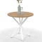 IDMarket - Esstisch, rund, Alix, 2-4 Personen, Spinnenfuß, Holz und Weiß, 80 cm