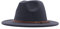 Frat Wear Fedora-Schnalle, breite klassische Mütze, Schlapphut, Wolle, Panama, Damen, Gürtelkappe, getragene Baseballkappe, dunkelgrau, Einheitsgröße