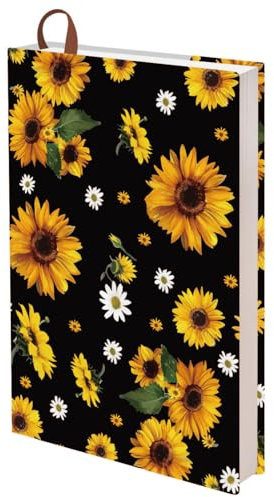 craspire A5 Sonnenblume Jumbo Buchhüllen Aus Stoff Wiederverwendbare Lehrbuch Schutzhüllen Für Gebundene 12.4x8.8 Zoll Bücher Umschläge Mit Etikettenband Waschbar Gebundenes Buch Klassenzimmer