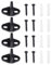 Angoily 4er Set Bodenführung Für Schiebetüren POM Stopper Für Schiebetüren Gleitschiene Wandmontage Stabiler Türstopper Für Effektive Türführung Und Dämpfung