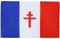 AZ FLAG Flagge Frankreich, 1940-1944, 150 x 90 cm, mit 4 Ösen, französischer Pavillon von La Resistance für Balkon oder Wand