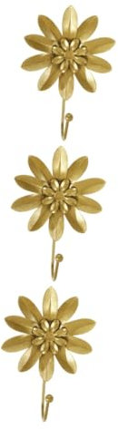 SHINEOFI 2pcs Flower Modeling Wall Hook Stylish Metal Coat Hanger for Hallway Bedroom Bathroom Kitchen Durable Convenient Multipurpose Hanger for Coats Bags Hats Keys