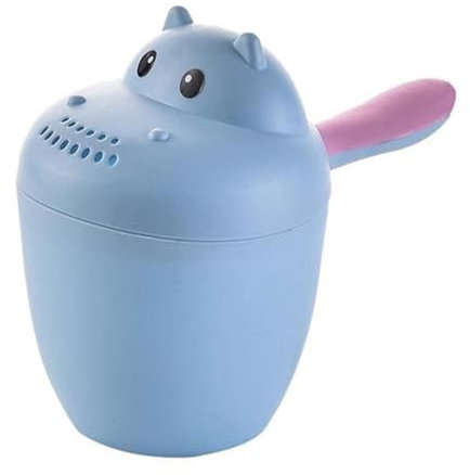 Baby Rinse Cup - Hippo Shampoo Jug, Easy Uses Bath Pourer | Eye Shield Rinser for Babies Hair Washing, Bathing Water Scoop for Kids Shower, Splash- Head Washer, Bath Tool for Daily Care