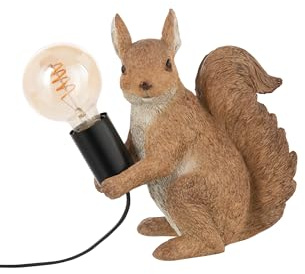 J-Line Tischlampe Eichhörnchen - Polyresin - Karamell