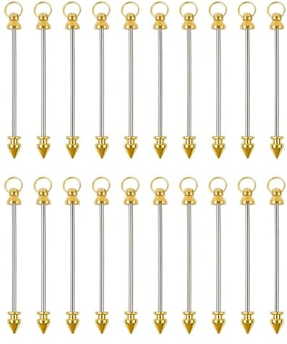 TsoLay Beadable Keychain Bar for Keychain Making Supplies Jewelry Beadable Keychain Bars Blanks Keychain