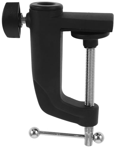 OATIPHO Tischmikrofonhalterung Klemme Verstellbar Metall 5cm Aluminium Basis Für Schreibtisch Aufnahme Arbeitsplatz