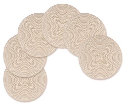 Placemats Set 6 Washable Heat Resistant Round Table Mats