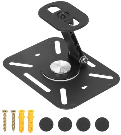MECCANIXITY Support de projecteur 3 en 1 pour table/mur/plafond - Support pliable pour projecteur jusqu'à 2 kg - Longueur réglable : 90 mm - Taille de vis pour intérieur et bureau - Noir