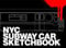 NYC SUBWAY CAR SKETCHBOOK: 8.25 x 6 Inches | Graffiti Coloring Book | 104 Pages with Outlines of the Iconic NYC Subway Car