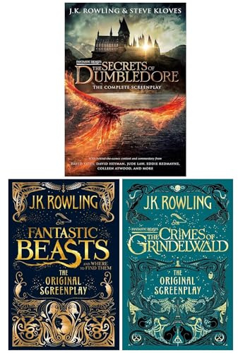 Fantastic Beasts Scripts by JK Rowling 3 Books Collection Set (The Secrets of Dumbledore [Hardback], Fantastic Beasts and Where to Find Them & The Crimes of Grindelwald)