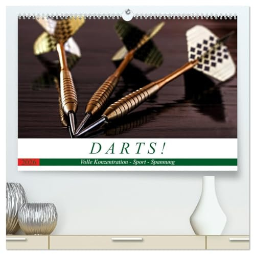 Darts. Konzentration - Sport - Spannung (hochwertiger Premium Wandkalender 2026 DIN A2 quer), Kunstdruck in Hochglanz: Die Präzisionssportart, die ... und Spannung erfordert! (CALVENDO Sport)