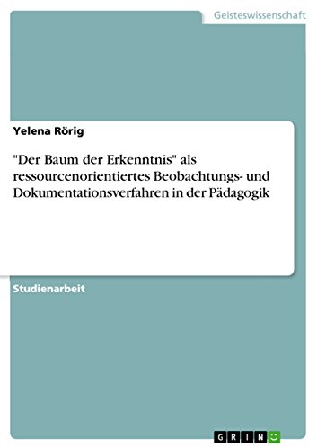 Der Baum der Erkenntnis als ressourcenorientiertes Beobachtungs- und Dokumentationsverfahren in der Pädagogik