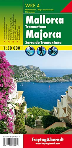 WKE 4 Mallorca - Tramuntana, Wanderkarte 1:50.000: Wander-Rad-Freizeitkarte - Maßstab 1:50.000 (freytag & berndt Wander-Rad-Freizeitkarten, Band 73)