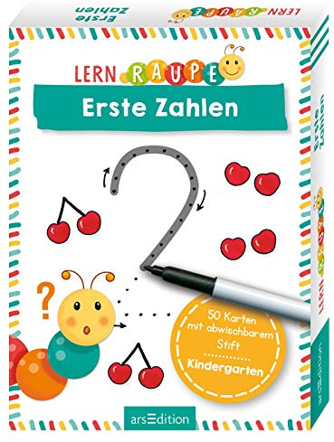 Lernraupe - Erste Zahlen: 50 Karten mit abwischbarem Stift (Kindergarten-Lernraupe)