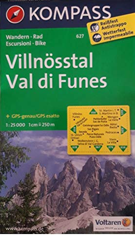 Kompass Karten, Villnösstal, Val di Funes: 1:25000 (KOMPASS Wanderkarte)