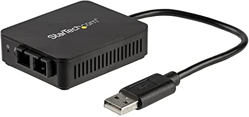 StarTech.com Adaptador Conversor USB 2.0 a Fibra Óptica 100BaseFX-SC Multimodo 2km Transceiver USB