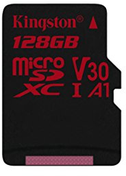 Kingston Canvas React MicroSD Card -( SDCR/128 GBSP) Class 10, SD Adapter Not Included/Ideal for Shooting Burst-Mode Photos and 4K video